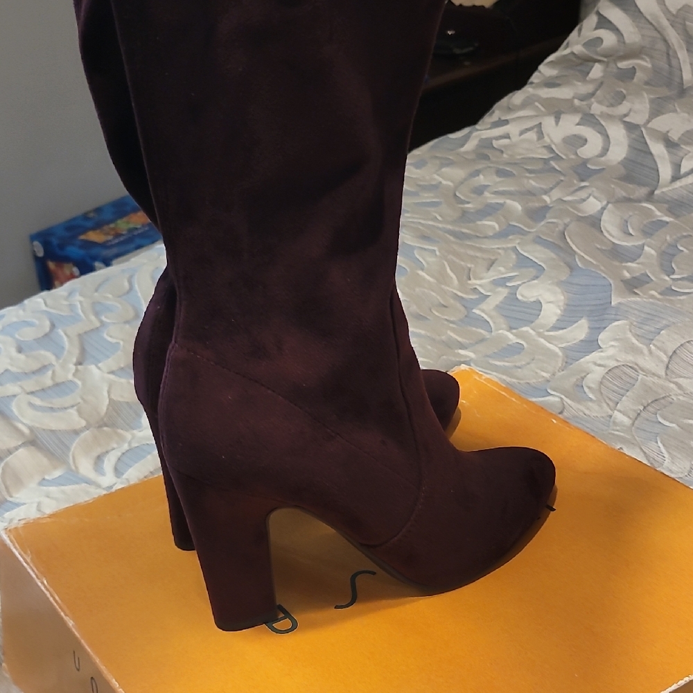 Unisa Deep Purple Heeled Boots